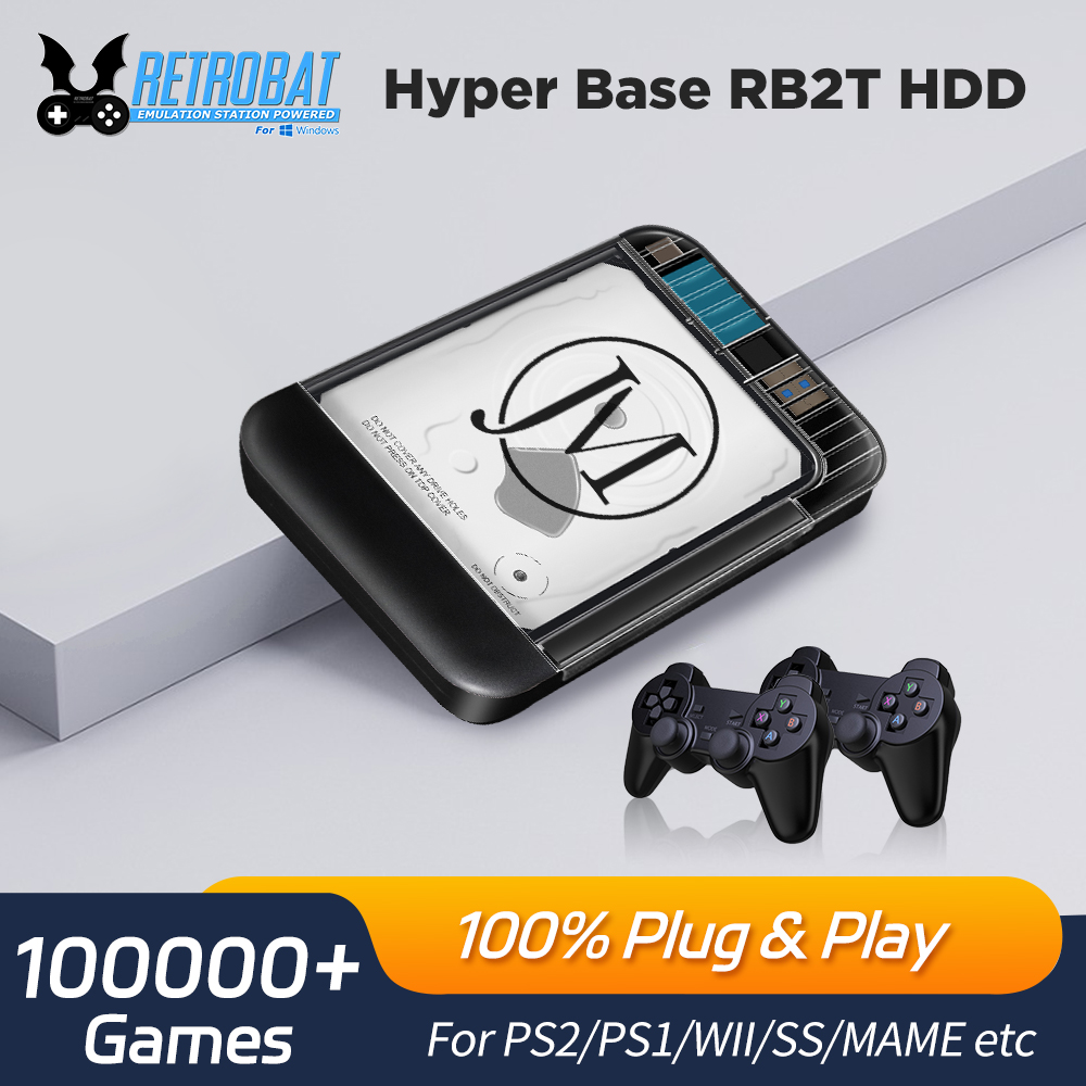Retro Gaming Emulator Console - Retrobat 2T draagbare externe game HDD