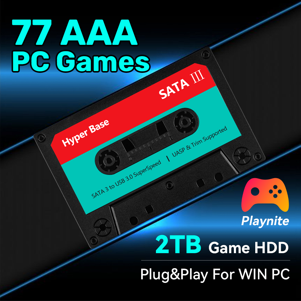 Retro Gaming Emulator Console - 2TB Game Harde Schijf met 77