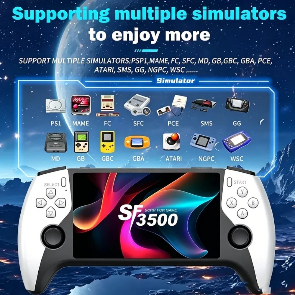 Retro Gaming Emulator Console - SF3500 5 inch Handheld Game Console