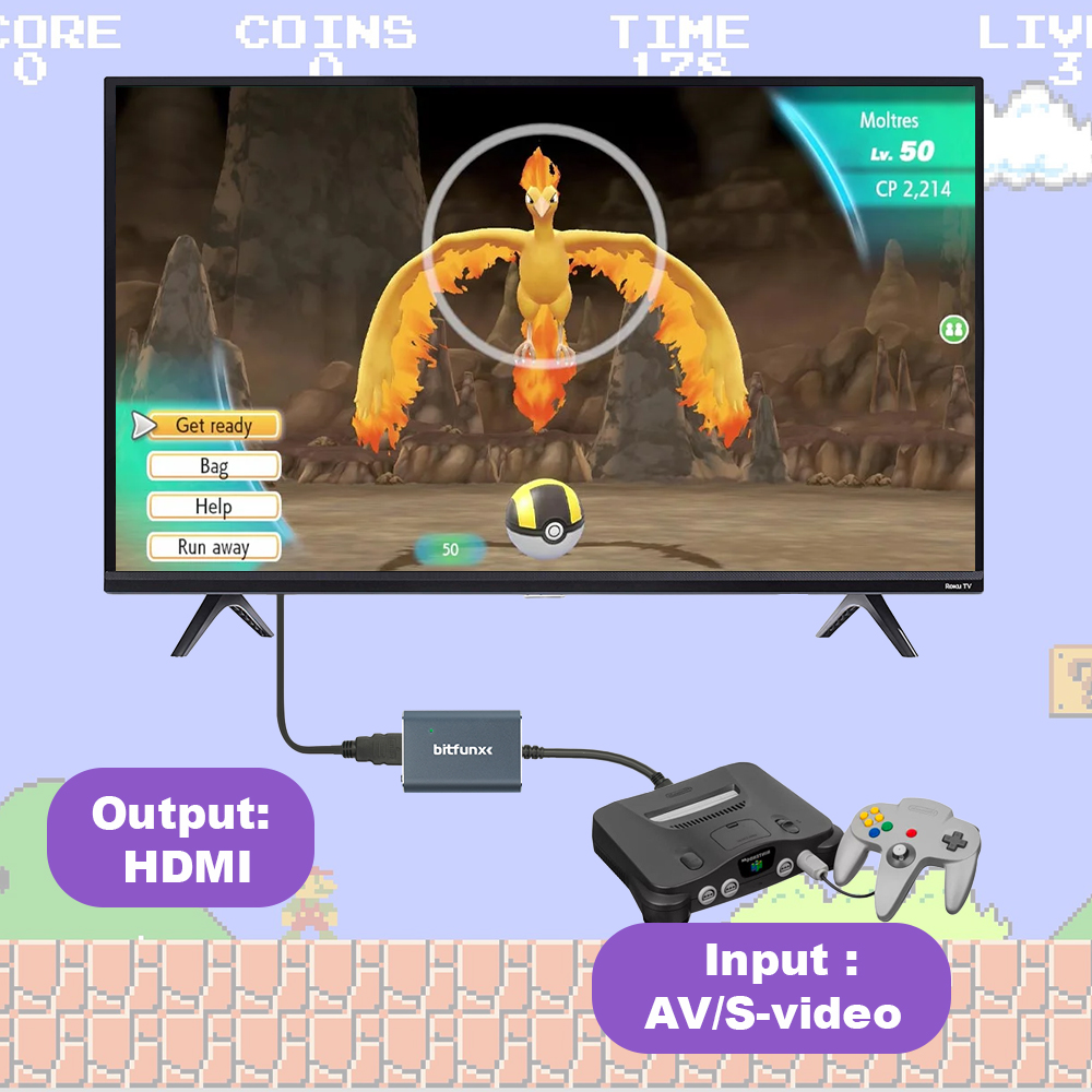 Bitfunx 720P Svideo/AV naar HD - Retro Gaming Emulator Console recensie en prijs